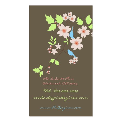 Blue birds business card customizable background (front side)