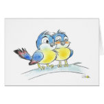 Blue birds card