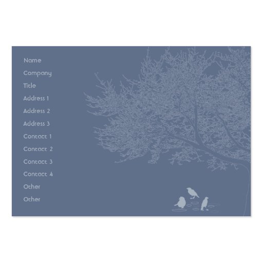 Blue Birds - Chubby Business Card Templates (front side)
