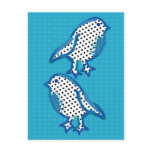 'blue birds' digital painting Postcard 'blue birds' digital painting Postcard