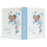 Blue Birds &amp; Flowers Photo Baby Girl Album 2 Vinyl Binders