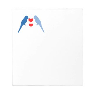 Blue birds in Love Notepad