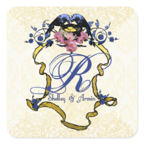Blue Birds of Happiness Square Sticker