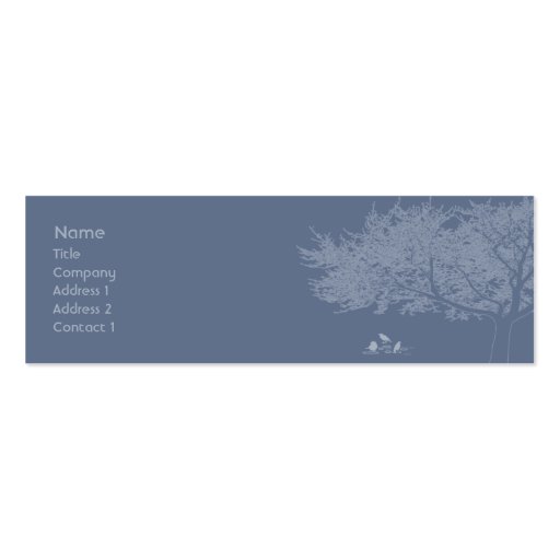 Blue Birds - Skinny Business Card (front side)