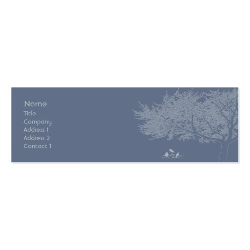 Blue Birds - Skinny Business Card Template
