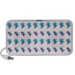 Blue Birdy Bird and Pencil Pattern iPod Speakers