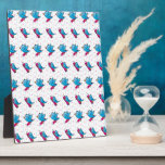 Blue Birdy Bird and Pencil Pattern Plaques