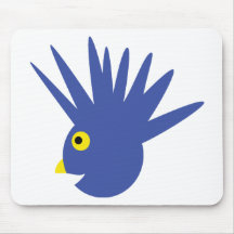 blue birdy icon mousepad