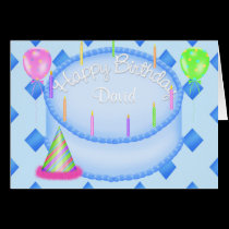 Blue Birthday Cake cards