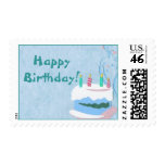 Blue Birthday Cake Postage