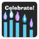 Blue Birthday Candles - Celebrate! sticker