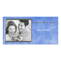 Blue Birthday Design photo cards by karanta Blue Birthday Design photo cards