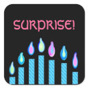Blue Birthday SURPRISE Candles sticker