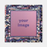 Blue Bits Picture Frame Magnet