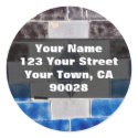 blue black address labels stickers