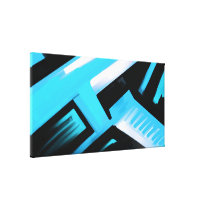 Blue Black and White Abstract