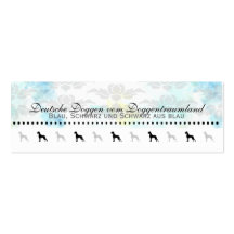Blue black Doggen maps Business Card Templates