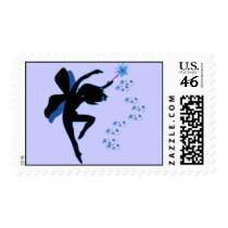 Blue & Black Fairy Postage postage