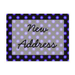 blue black floral New Address postcards