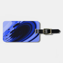 Blue Black Luggage Tag