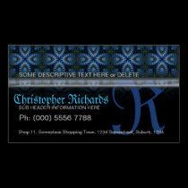 Blue+Black Medieval Tapestry Gothic Business Cards business cards
