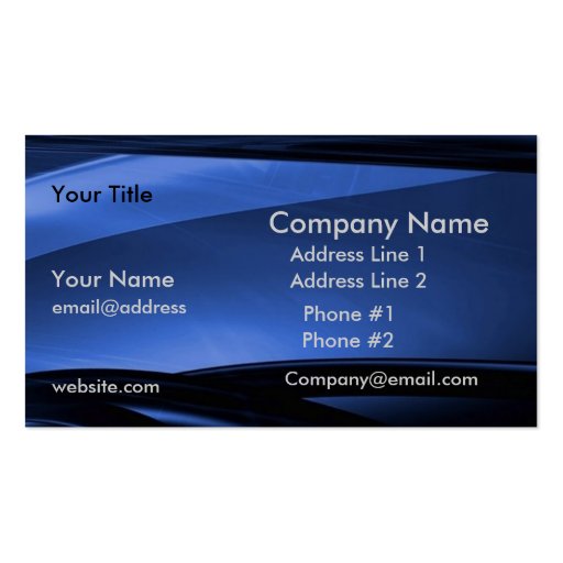Blue Black Modern Business Profile Card Business Card