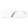 blue black music notes bumper stickers