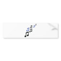 blue black music notes bumper stickers