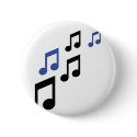 blue black music notes buttons by Tomaniac blue black music notes buttons