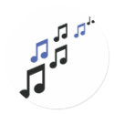 blue black music notes stickers by Tomaniac blue black music notes stickers