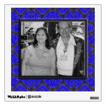 blue black pattern  photo frame wall decals