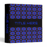blue black pattern binders