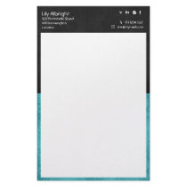 Blue & black retro Stationery - Social Icons