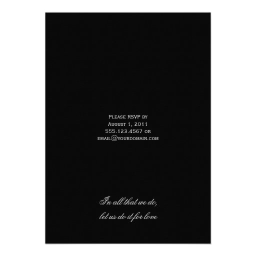 Blue Black Silver Butterflies Post Wedding Personalized Announcement