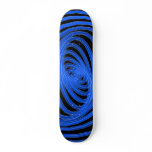 Blue &amp; Black Spiral Graphics: Skateboard