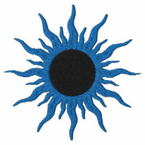 Blue & Black Sun Fantasy Design embroidered shirts