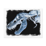 Blue &amp; Black T-Rex X-Ray Bones Photo Post Card
