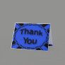 blue black Thank You Greeting Card