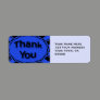 blue black Thank You Return Address Label