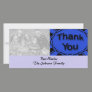 blue black Thank You Custom Photo Card
