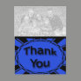 blue black Thank You Post Cards
