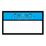 Blue Black White Scrolls Favor Cards Business Card Templates
