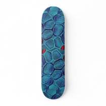 Blue blob cluster custom skate board
