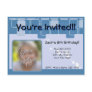 Blue Blocked Fully Customized Invitation Post Card