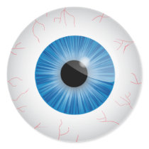 Blue Bloodshot Eyeball Sticker