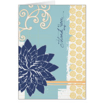 {Blue Blossom} Thank You Card cards