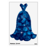 Blue Bokeh Lights and Snowflakes Wall Decor