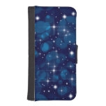 Blue Bokeh Lights with Sparkles iPhone 5 Wallets