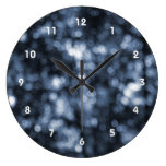 Blue Bokeh Round Clocks