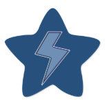 Blue Bolt Star Stickers
